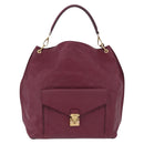 LOUIS VUITTON Monogram Empreinte Metis Shoulder Bag Wine Red M40813 Auth ka5209V-2