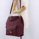 LOUIS VUITTON Monogram Empreinte Metis Shoulder Bag Wine Red M40813 Auth ka5209V-25