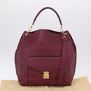 LOUIS VUITTON Monogram Empreinte Metis Shoulder Bag Wine Red M40813 Auth ka5209V-26