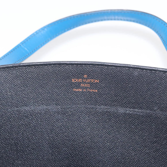 LOUIS VUITTON Epi Bicolor Varenne Hand Bag Black Blue M52385 LV Auth ka521