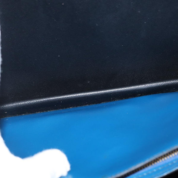 LOUIS VUITTON Epi Bicolor Varenne Hand Bag Black Blue M52385 LV Auth ka521