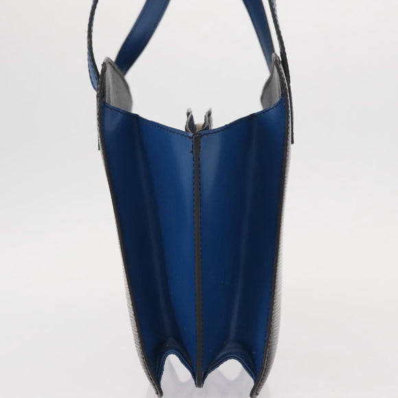 LOUIS VUITTON Epi Bicolor Varenne Hand Bag Black Blue M52385 LV Auth ka521