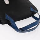 LOUIS VUITTON Epi Bicolor Varenne Hand Bag Black Blue M52385 LV Auth ka521-7