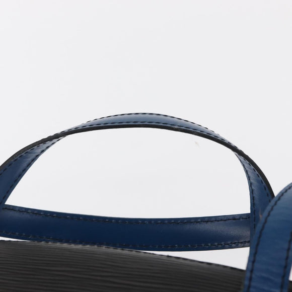 LOUIS VUITTON Epi Bicolor Varenne Hand Bag Black Blue M52385 LV Auth ka521