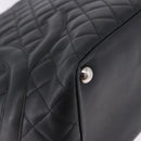 CHANEL Matelasse Cambon Line COCO Mark Tote Bag Leather Black CC Auth ka5210V-10
