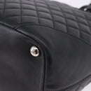 CHANEL Matelasse Cambon Line COCO Mark Tote Bag Leather Black CC Auth ka5210V-11