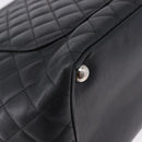 CHANEL Matelasse Cambon Line COCO Mark Tote Bag Leather Black CC Auth ka5210V-12
