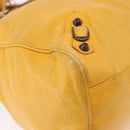 BALENCIAGA Classic Vero Hand Bag Leather 2way Yellow 235216 Auth ka5212A-13