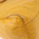 BALENCIAGA Classic Vero Hand Bag Leather 2way Yellow 235216 Auth ka5212A-15