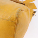 BALENCIAGA Classic Vero Hand Bag Leather 2way Yellow 235216 Auth ka5212A-16