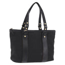 FENDI Zucchino Canvas Tote Bag Black Gold Auth ka5213-1