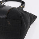 FENDI Zucchino Canvas Tote Bag Black Gold Auth ka5213-12