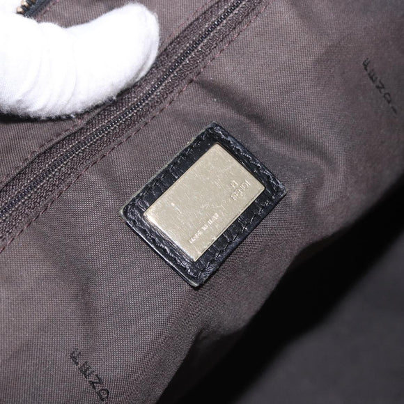 FENDI Zucchino Canvas Tote Bag Black Gold Auth ka5213