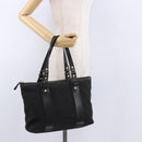 FENDI Zucchino Canvas Tote Bag Black Gold Auth ka5213-24