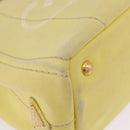 PRADA Kanapa PM Hand Bag Canvas Yellow Gold Auth ka5214-9