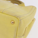 PRADA Kanapa PM Hand Bag Canvas Yellow Gold Auth ka5214-16