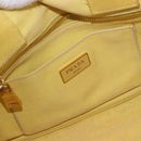 PRADA Kanapa PM Hand Bag Canvas Yellow Gold Auth ka5214-18