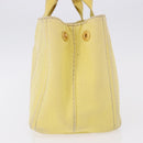 PRADA Kanapa PM Hand Bag Canvas Yellow Gold Auth ka5214-3