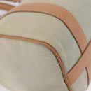 Christian Dior Hand Bag Canvas Beige Silver Auth ka5216A-9