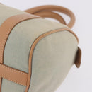 Christian Dior Hand Bag Canvas Beige Silver Auth ka5216A-14