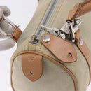 Christian Dior Hand Bag Canvas Beige Silver Auth ka5216A-17