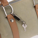 Christian Dior Hand Bag Canvas Beige Silver Auth ka5216A-10