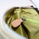 Christian Dior Hand Bag Canvas Beige Silver Auth ka5216A-21