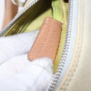 Christian Dior Hand Bag Canvas Beige Silver Auth ka5216A-12