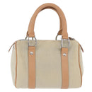 Christian Dior Hand Bag Canvas Beige Silver Auth ka5216A-2