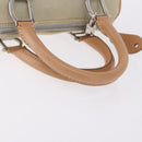 Christian Dior Hand Bag Canvas Beige Silver Auth ka5216A-7