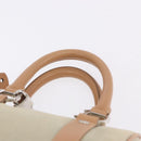 Christian Dior Hand Bag Canvas Beige Silver Auth ka5216A-8