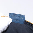 Christian Dior Trotter Canvas Saddle Pouch Navy Gold Auth ka5217-19
