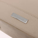 BURBERRY Hand Bag Leather Beige Silver Auth ka5220A-17