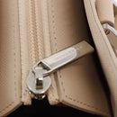 BURBERRY Hand Bag Leather Beige Silver Auth ka5220A-10