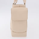 BURBERRY Hand Bag Leather Beige Silver Auth ka5220A-4