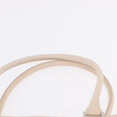BURBERRY Hand Bag Leather Beige Silver Auth ka5220A-8