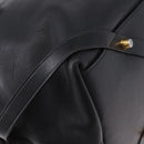 BURBERRY Hand Bag Leather Gold Black Auth ka5221-15