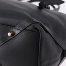 BURBERRY Hand Bag Leather Gold Black Auth ka5221-16