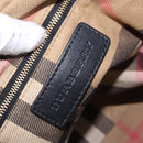 BURBERRY Hand Bag Leather Gold Black Auth ka5221-11