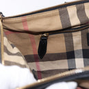 BURBERRY Hand Bag Leather Gold Black Auth ka5221-20