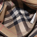 BURBERRY Hand Bag Leather Gold Black Auth ka5221-21