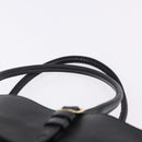 BURBERRY Hand Bag Leather Gold Black Auth ka5221-8