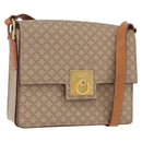 CELINE Macadam Canvas Shoulder Bag PVC Beige Gold Auth ka5222-1