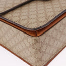 CELINE Macadam Canvas Shoulder Bag PVC Beige Gold Auth ka5222-10