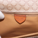 CELINE Macadam Canvas Shoulder Bag PVC Beige Gold Auth ka5222-16