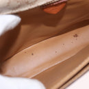 CELINE Macadam Canvas Shoulder Bag PVC Beige Gold Auth ka5222-17
