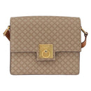 CELINE Macadam Canvas Shoulder Bag PVC Beige Gold Auth ka5222-2