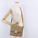 CELINE Macadam Canvas Shoulder Bag PVC Beige Gold Auth ka5222-24