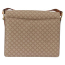 CELINE Macadam Canvas Shoulder Bag PVC Beige Gold Auth ka5222-3