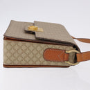 CELINE Macadam Canvas Shoulder Bag PVC Beige Gold Auth ka5222-4